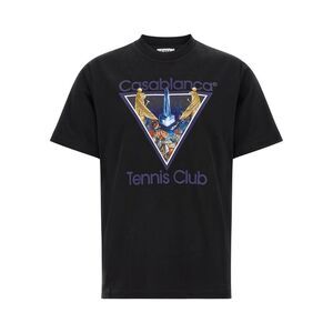 Casablanca Black Organic Cotton Men's T-Shirt